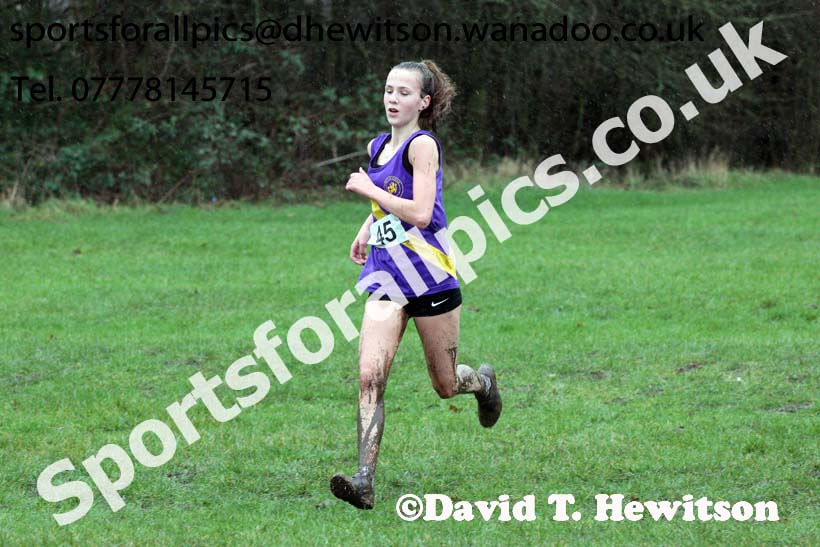 Junior girls Northern Inter Counties Schools Cross Country, Stockton. Photo: David T. Hewitson/Sports for All Pics
